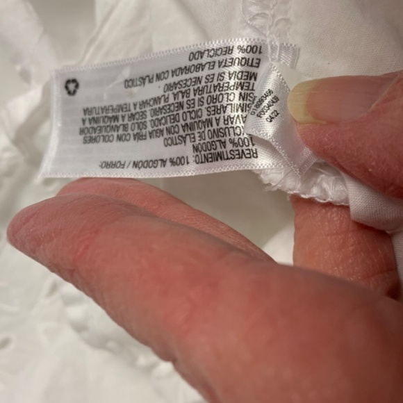 A.New Day dress SZ L eyelet girlhood core feminine cottagecore puff sleeves - Picture 6 of 9